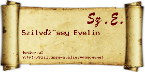 Szilvássy Evelin névjegykártya