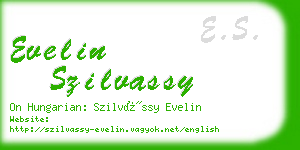 evelin szilvassy business card